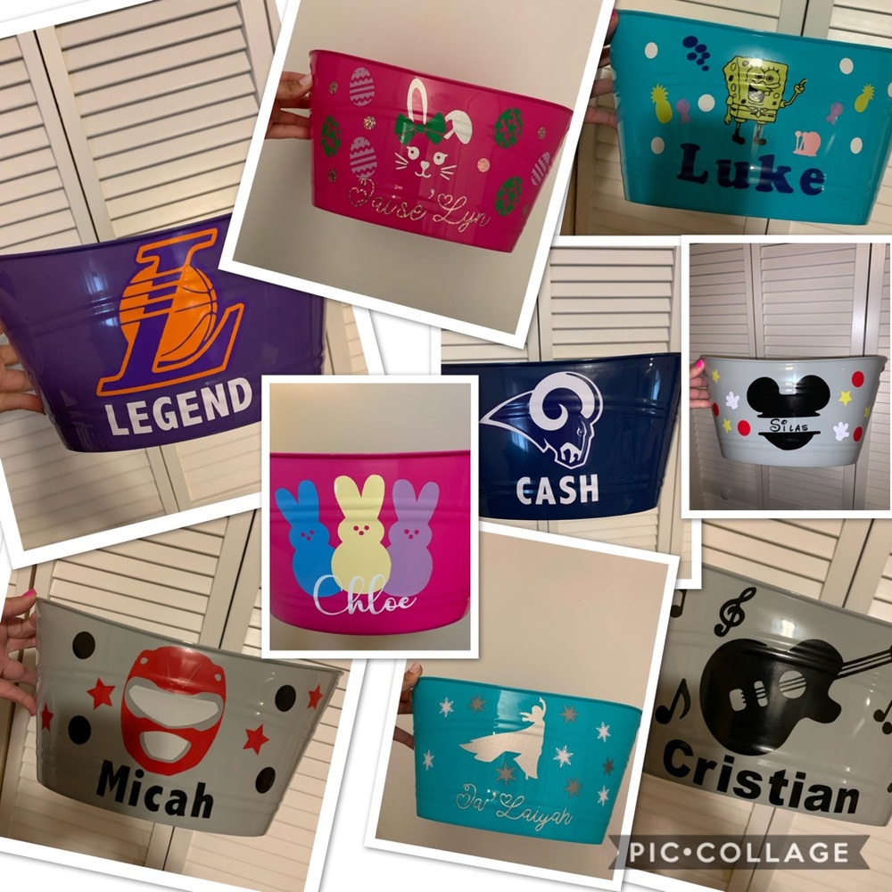 Personalized custom toy basket storage